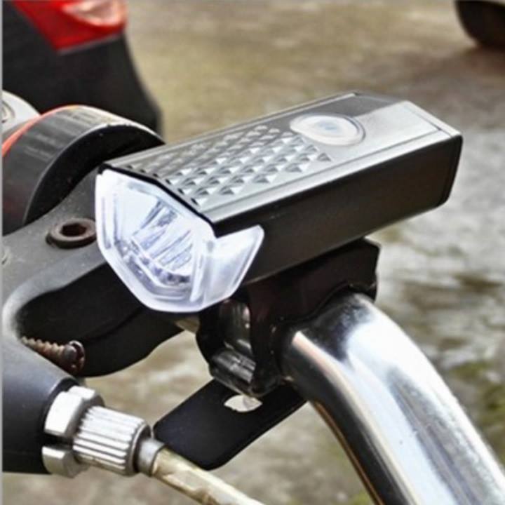 COMBO ĐÈN PHA + ĐÈN HẬU ĐUÔI XE ĐẠP PIN SẠC [KÈM CÁP SẠC]