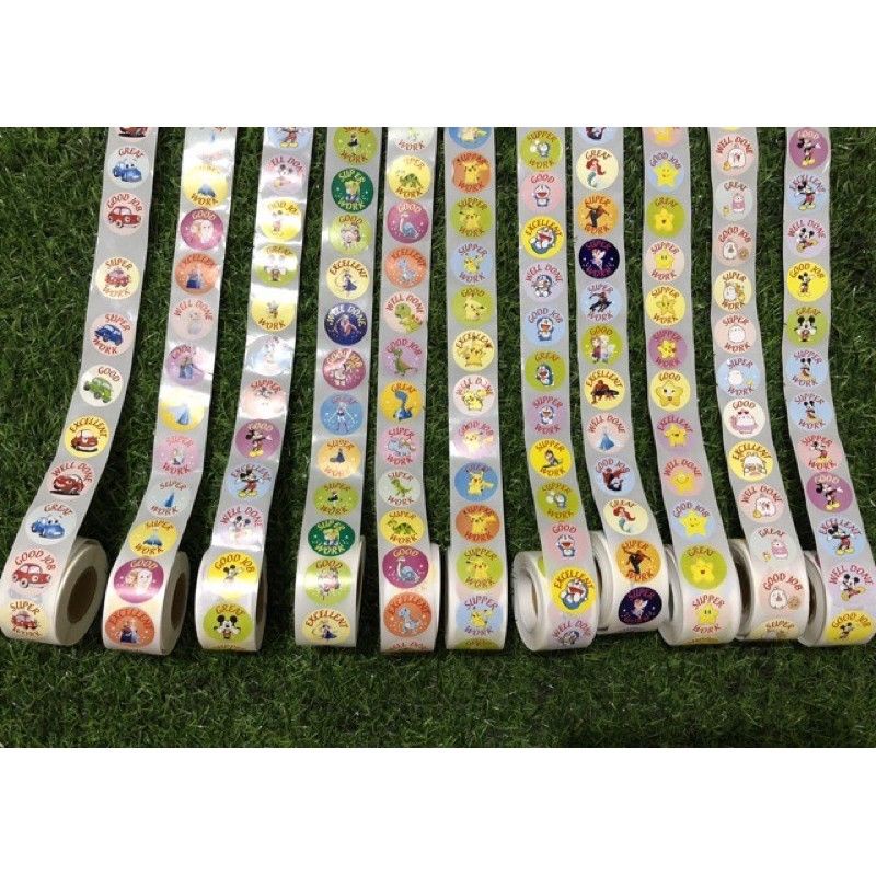 Sticker khen thưởng mỗi cuộn 500 stickers