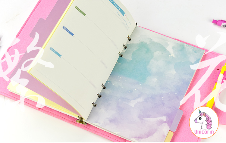 Tab Phân Trang galaxy flower A5 cho Sổ Còng/Sổ Planner