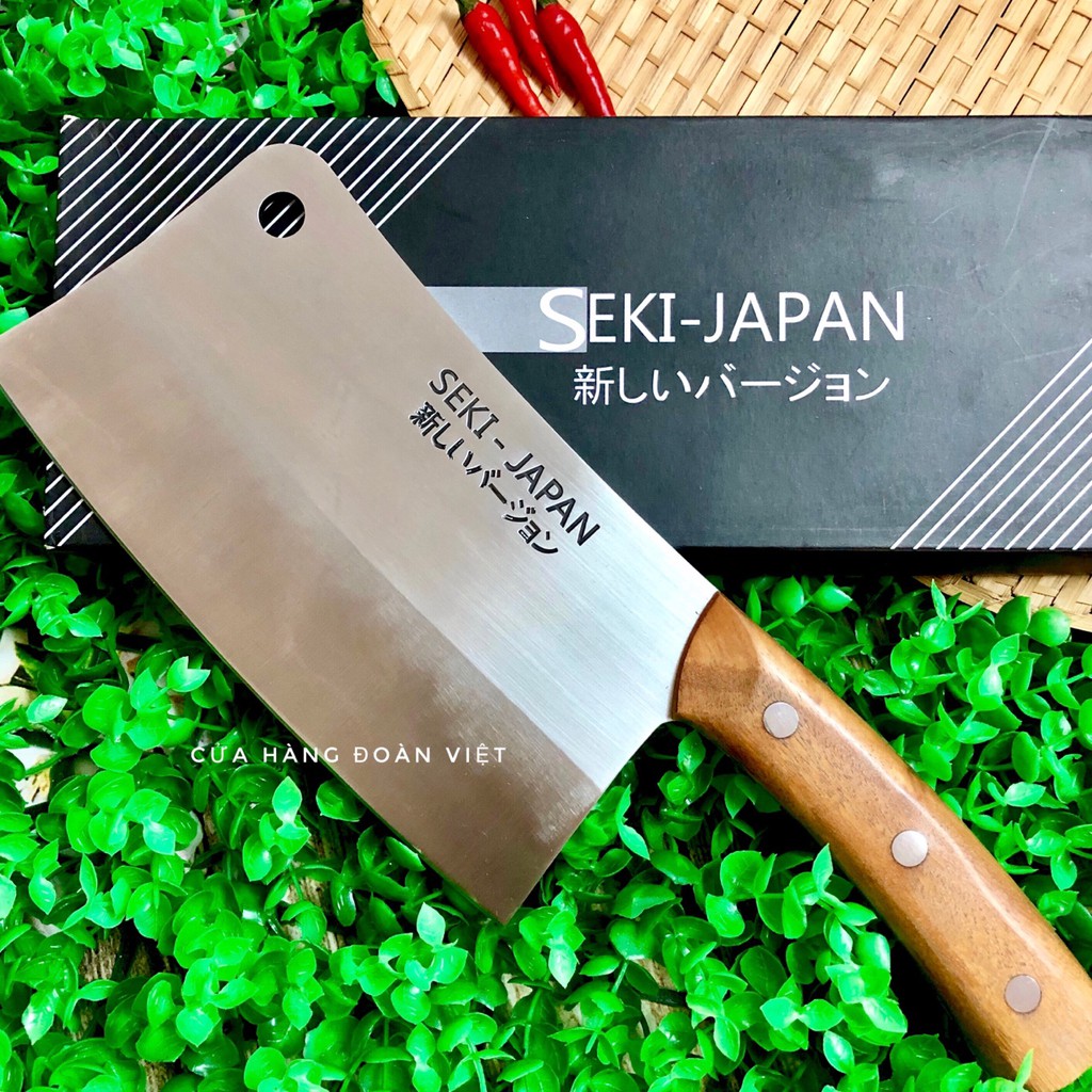 Dao chặt thịt, chặt xương Seki Japan, Dao chặt SEKI hàng nội địa Nhật loại 1 chặt không mẻ, Dao Chặt Xương Seki Nhật Bản, Dao Chặt Seki Japan Hàng Nhật Thép Nguyên Khối, Dao chặt Nhật Bản thép Seki Japan - Dao Chặt Xương