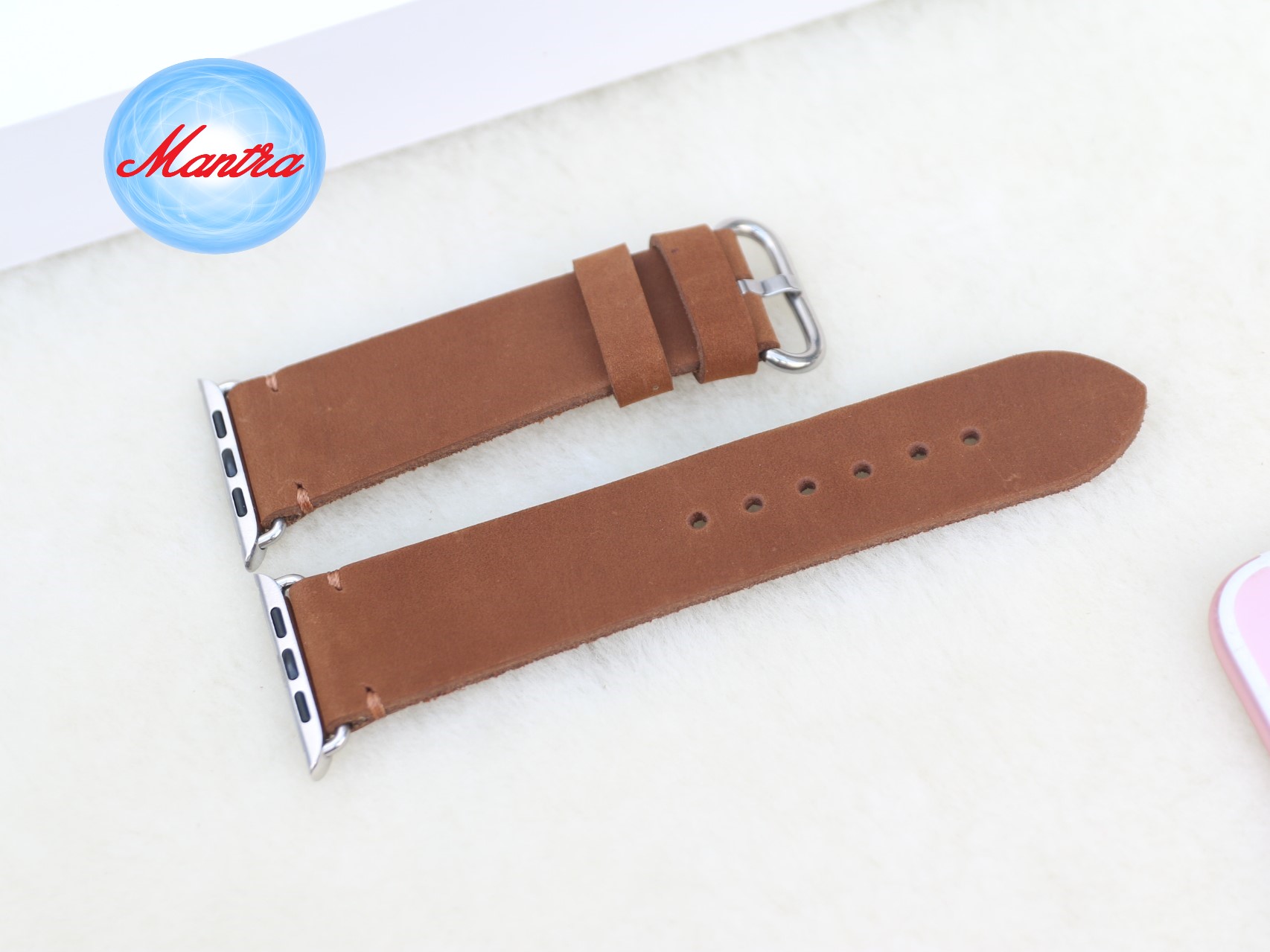 Dây da thay thế Apple Watch da bò sáp Handmade