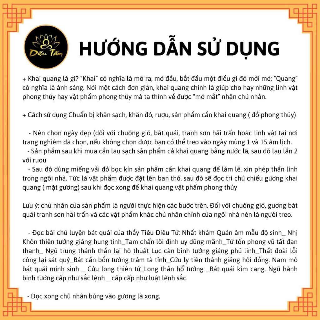 Gương khai quang chữ phật đồ phong thủy