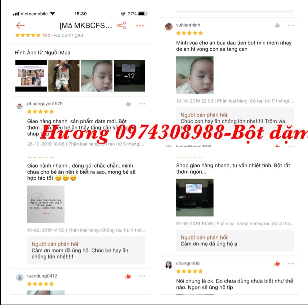 3kg bột ăn dặm cho trẻ - Giá sỉ