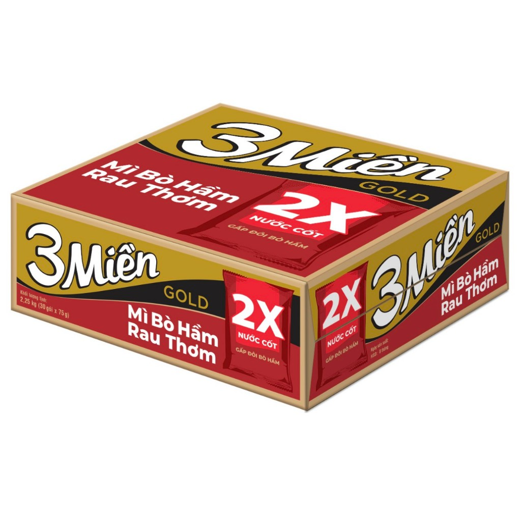 Mì Ba Miền Gold Thùng 30gói x 75g