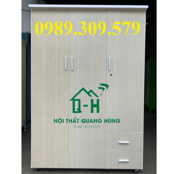 Tủ nhựa đài loan 3 cánh cao cấp- tủ áo quần gia đình hcm