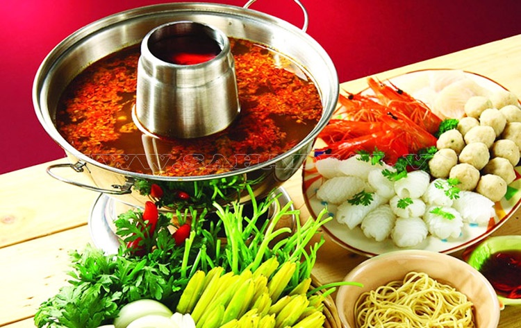 Nồi Lẩu Inox 24 Cm Sử Dụng Cồn/Than