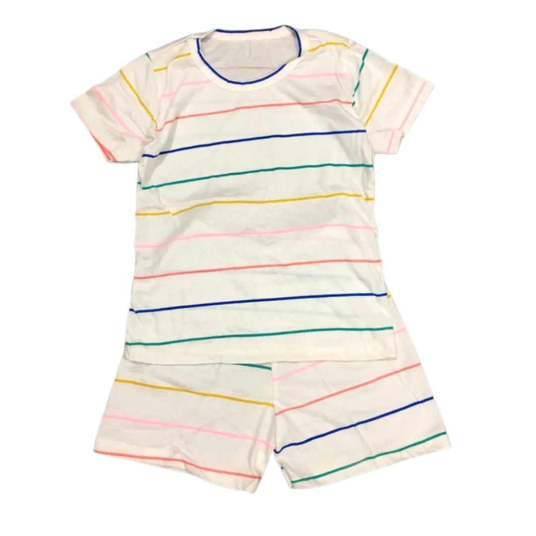 [Hoàn tiền 6%] Bộ kẻ ngắn tay cho bé trai, bé gái 6-18kg; chất cotton co giãn, mềm mại, thoáng mát