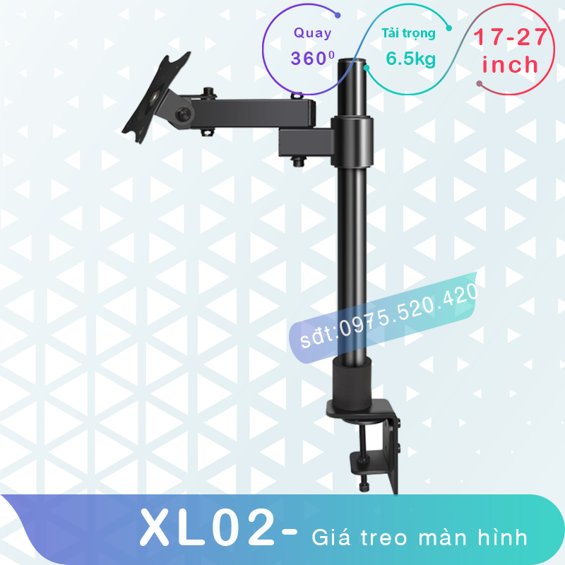 XL02/ XL03 - Giá treo màn hình máy tính - Tay Đỡ Màn Hình Kẹp thành bàn [Màn hình 17 - 27 inch] [ Rẻ Hơn XL03 F80 H80 ]