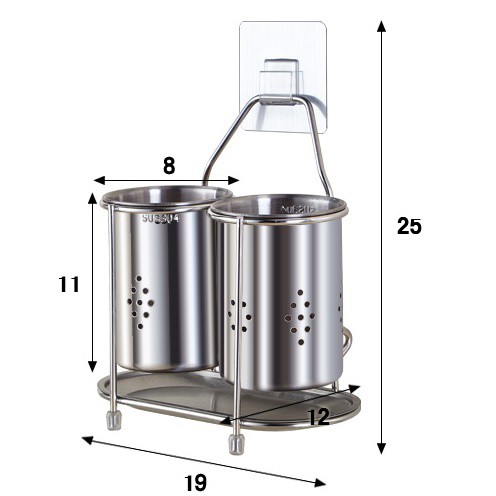 Ống đũa Inox 304 dán tường cao cấp