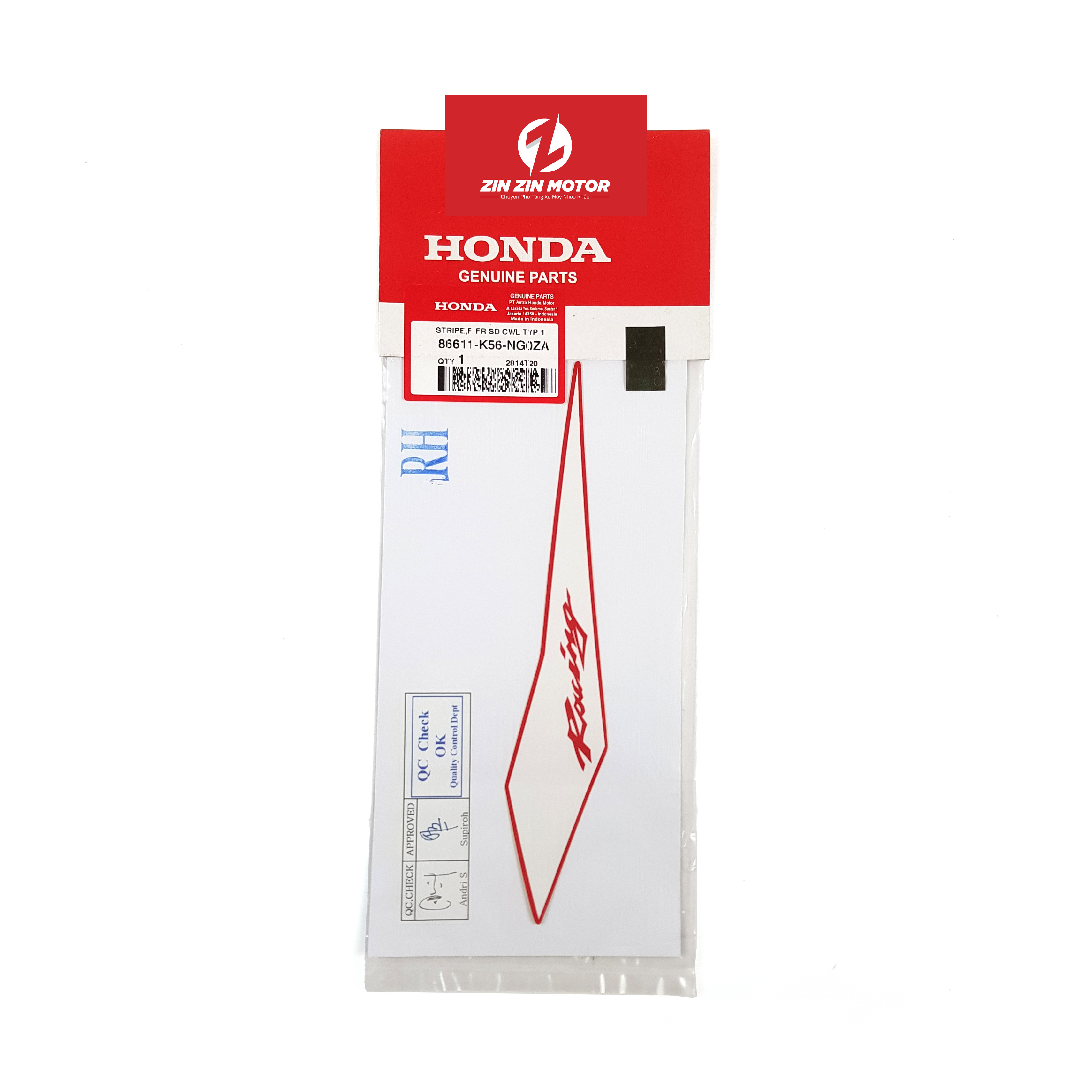 Stamp rabbit ears must White red racing-Sonic 150R-86611k56ng0za-Zin Zin motor