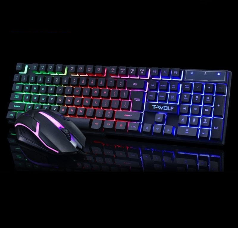 Bàn Phím Máy Tính Gaming Keyboard Giả Cơ T-Wolf T20 Usb Siêu Chất Led 7 Màu, Độ Nhạy Cao, Sản Phẩm Đạt Tiêu Chuẩn Esports [Bh 6 Tháng]