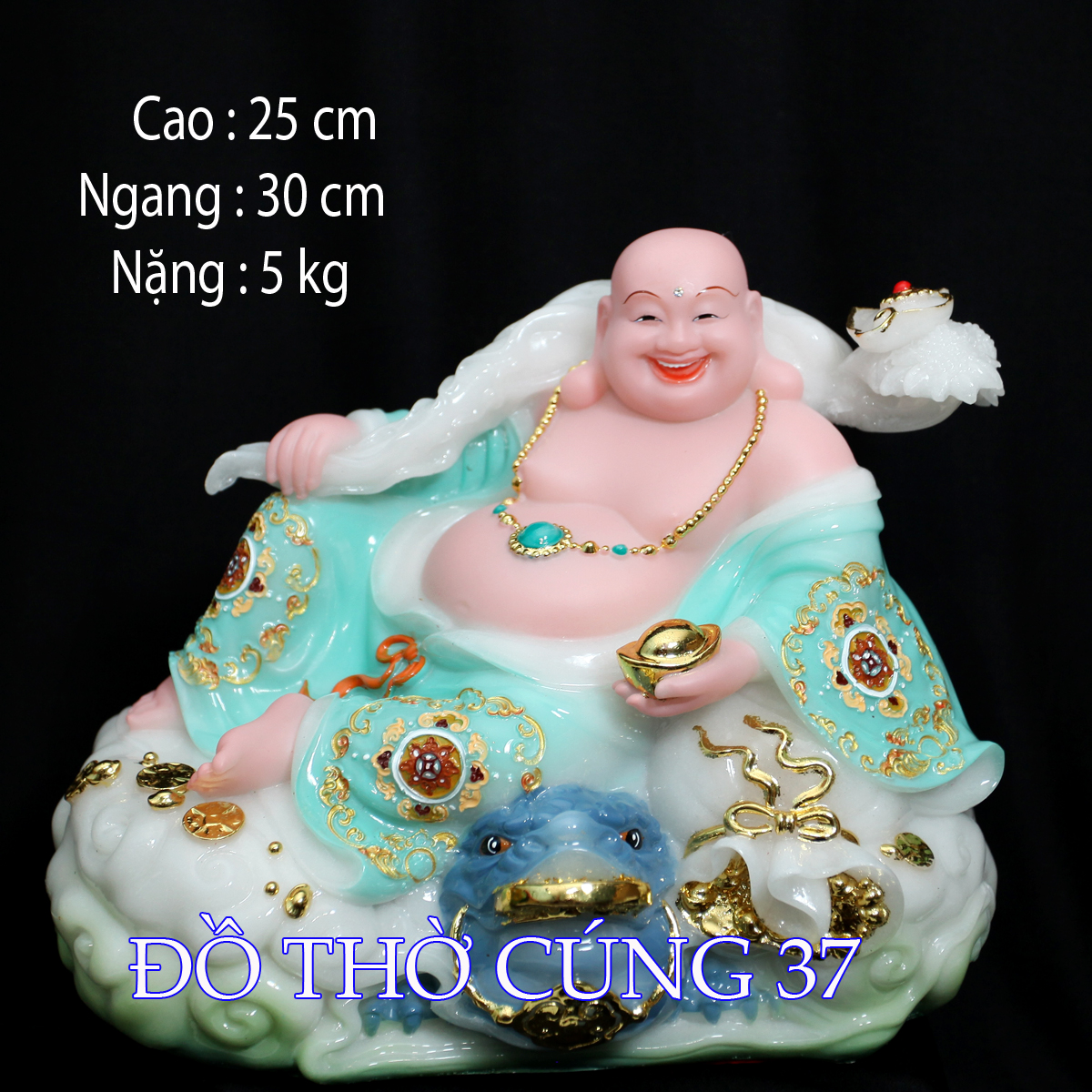[ CAO 25 CM , NGANG 30 CM ] TƯỢNG PHẬT DI LẠC  [ BỘT ĐÁ + COMPOSITE ]
