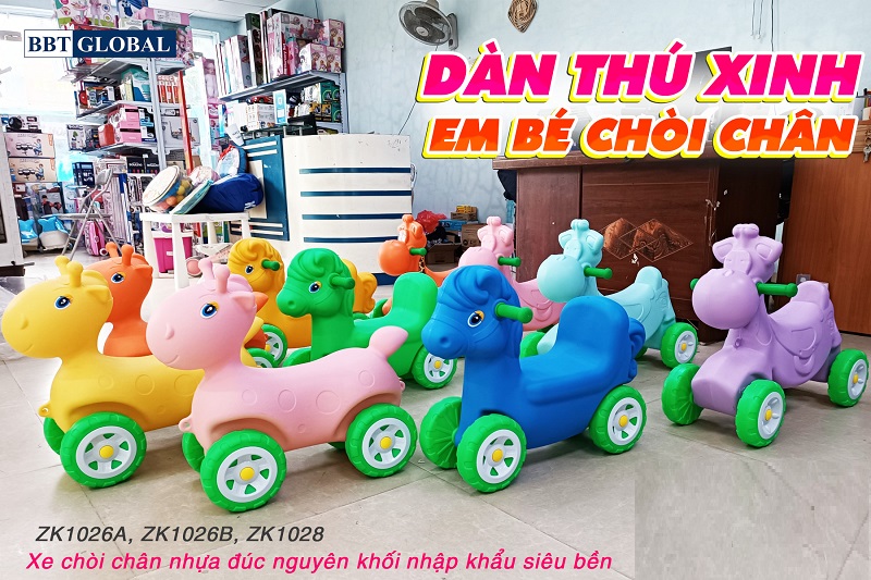 Xe chòi chân nhập khẩu hình thú cho bé BBT Global