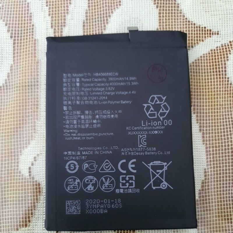 Pin điện thoại Huawei Y9 Prime 2019 bảo hành 6 tháng đổi mới