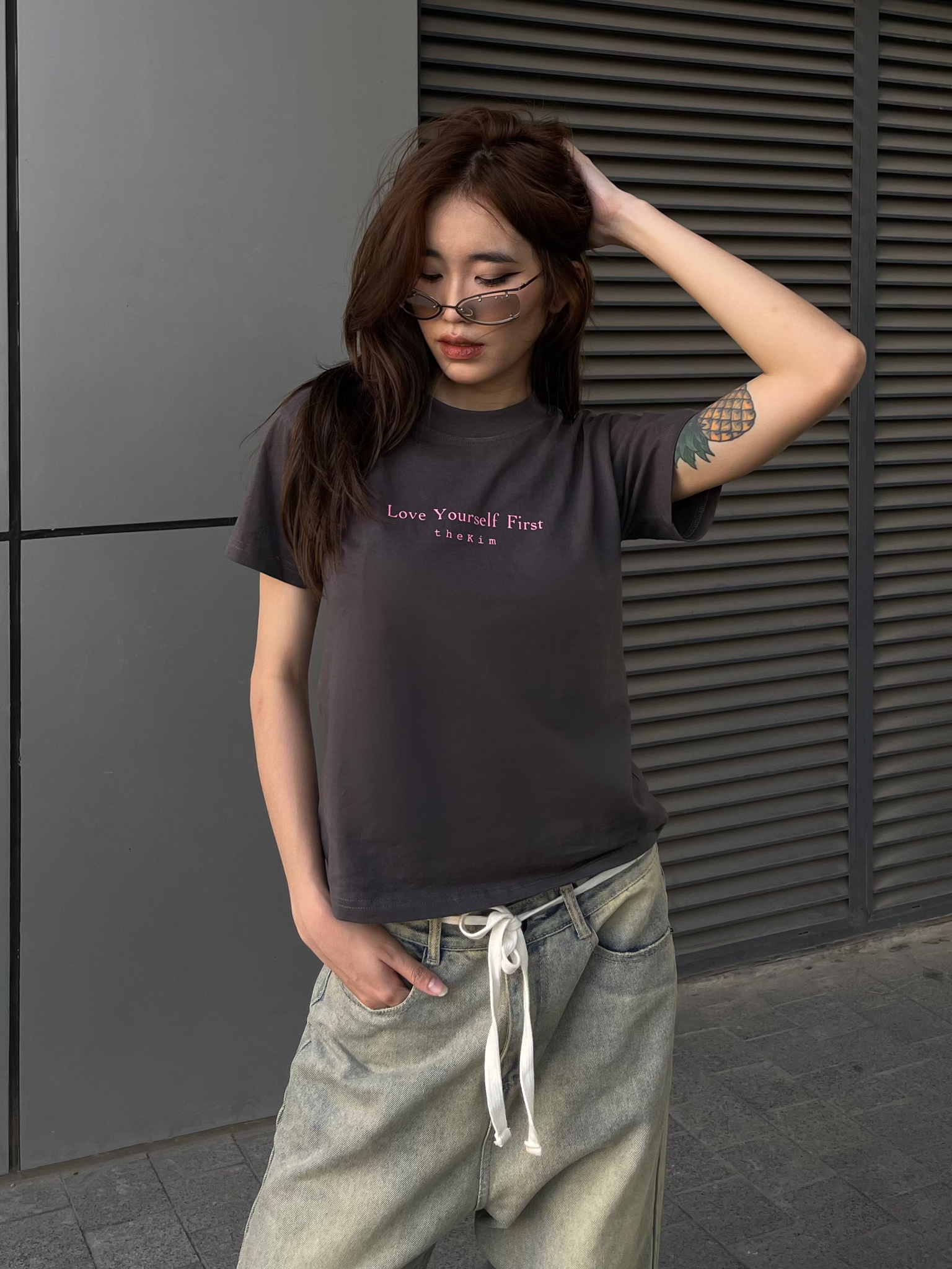 The Kim A182 Áo thun Baby tee The Kim - Love Yourself First origin basic Tshirt