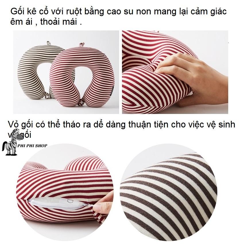 Gối cổ du lịch cao su non Lock&Lock Memory Foam Stripe LTZ851