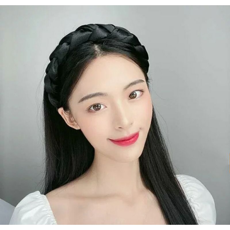 【HOT SALE】 Bờm Mấn Satin Bản Rộng Tết Bím