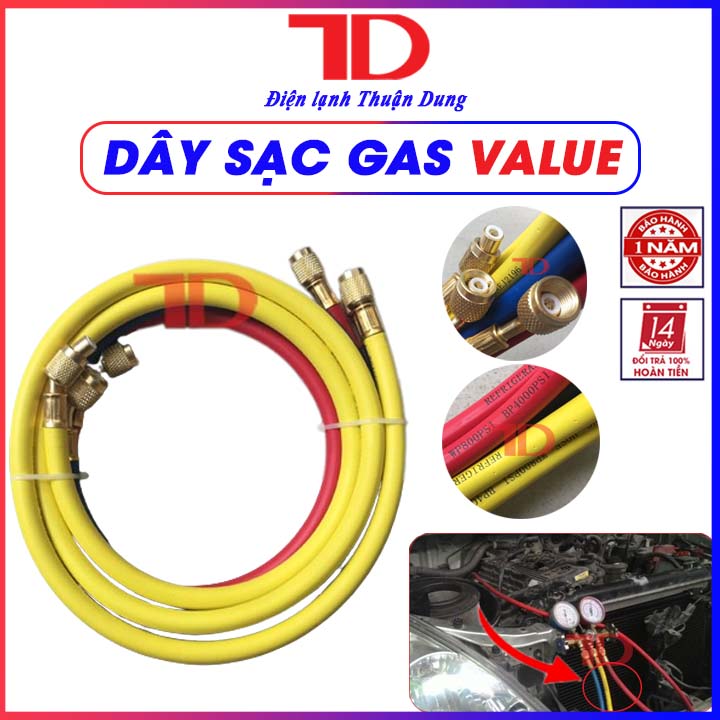 Dây sạc gas value r410 dài 1.5 m - điện lạnh thuấn dung