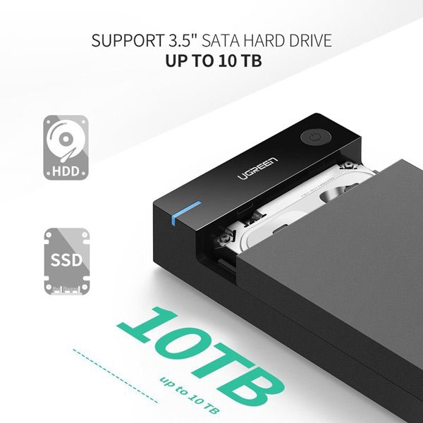 HỘP ĐỰNG Ổ CỨNG 3.5 INCH UGREEN 50422 USB 3.0