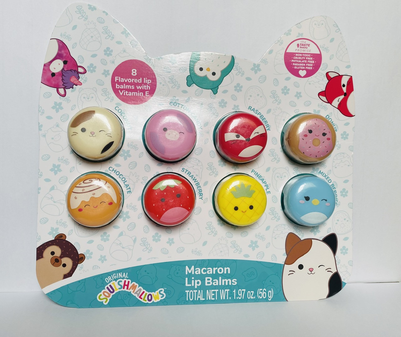 Son dưỡng môi Original Squishmallow Macaron Lip Balms - Hàng Mỹ
