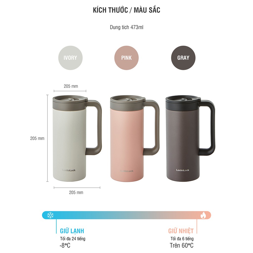Ca giữ nhiệt LOCK&LOCK 473mL Table Mug - LHC4247