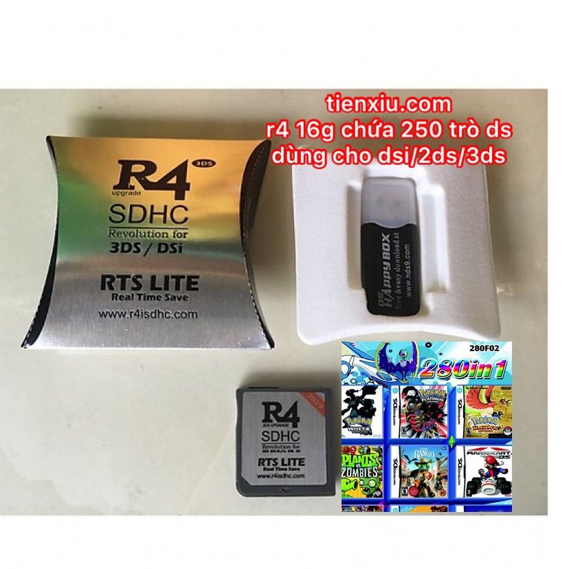 thẻ r4 chứa 250 trò DS máy Ds/2ds/3ds nintendo phiên bản mới