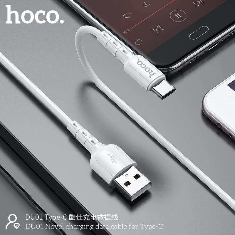 Cáp sạc Hoco DU01 USB to Micro/Lightning/Type-C sạc nhanh 2.4A/3A dài 100cm