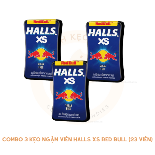Combo 3 Kẹo Không Đường Halls Red Bull 23s - Date T4/2022