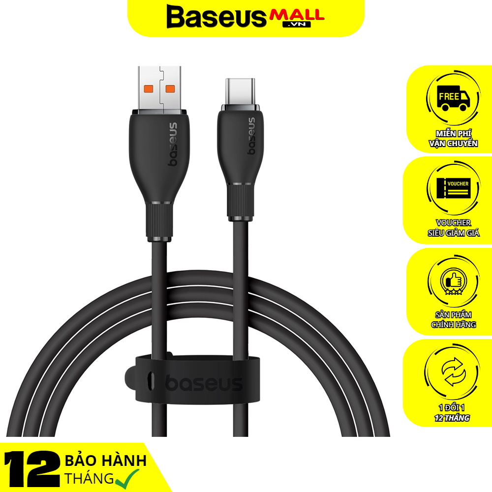 Cáp sạc nhanh baseus pudding series fast charging cable usb to type-c 100w