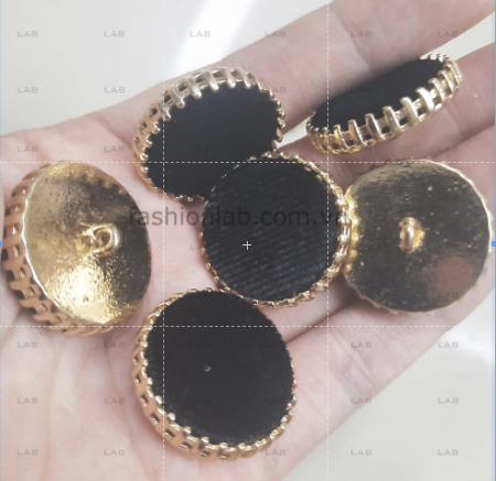 Khuy cúc Shephard's check đế kim loại 25mm (chiếc)