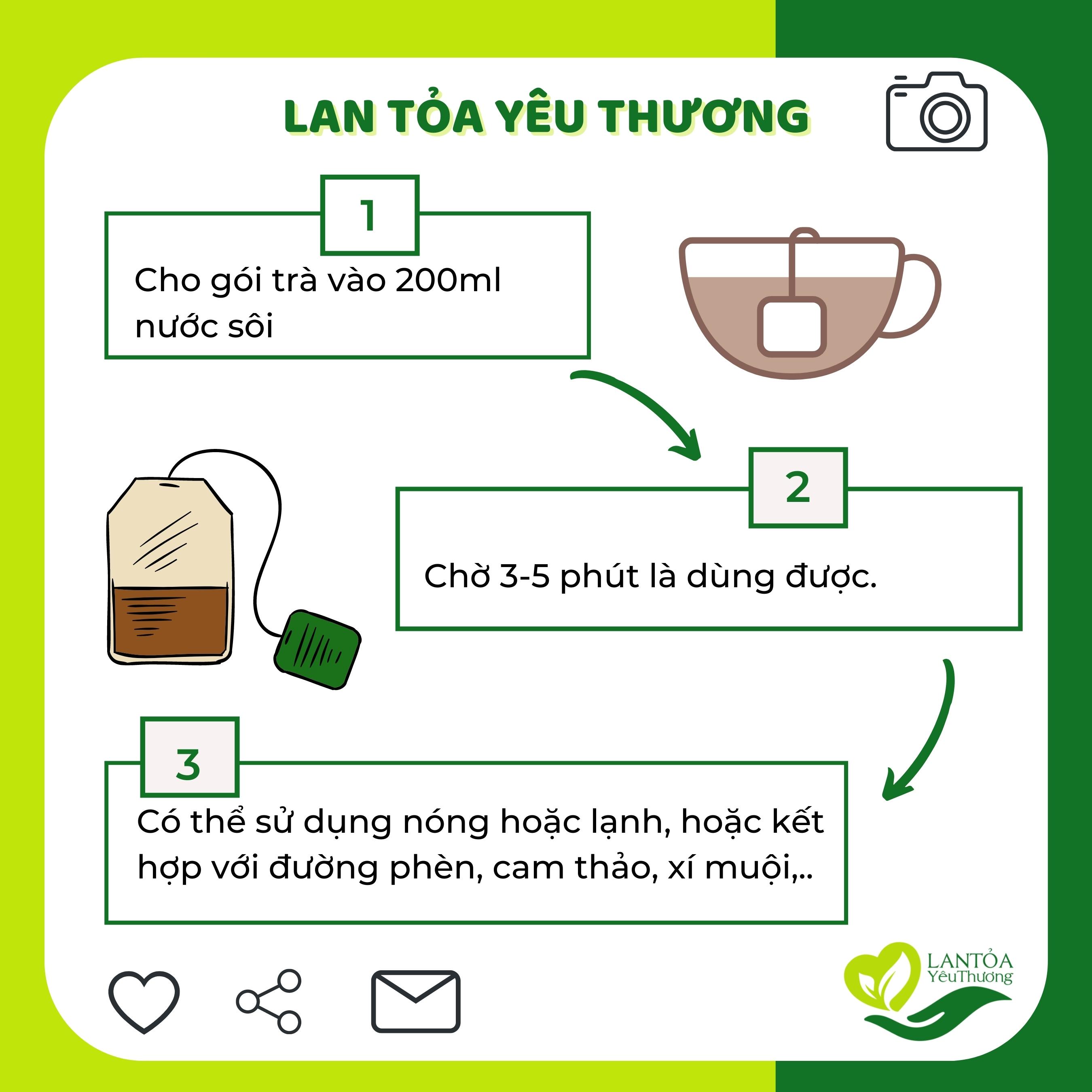 Trà sâm dây Ngọc Linh túi lọc thơm ngon 50g