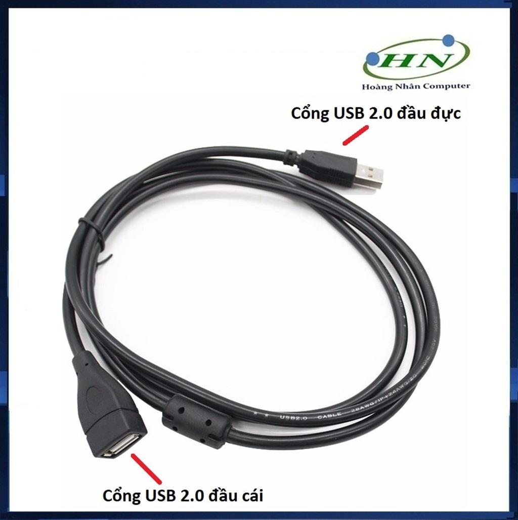Cáp usb nối dài 1.5m đầu đực đầu cái