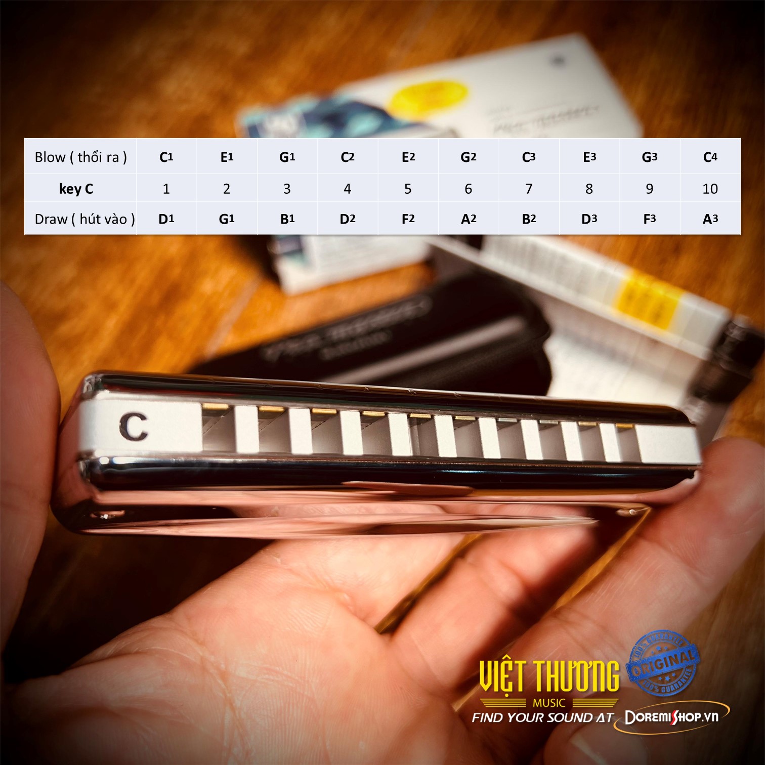 Kèn Harmonica Suzuki Diatonic ProMaster MR-350 key C - made in Japan - Kèm Tặng Quà Trị Giá 65k