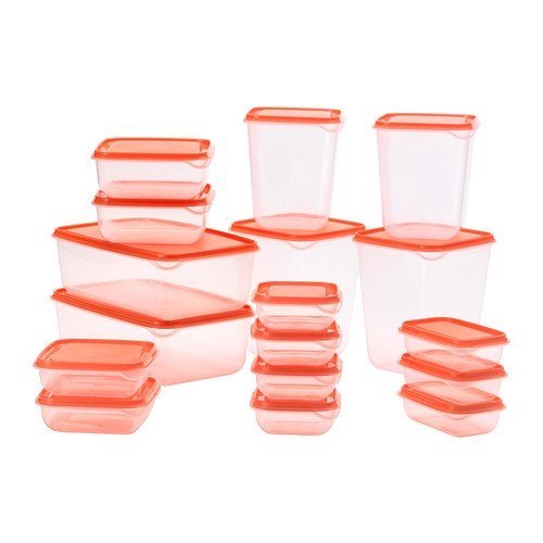 Bộ 17 Hộp Đựng Thực Phẩm Ikea ( Màu Ngẫu Nhiên)