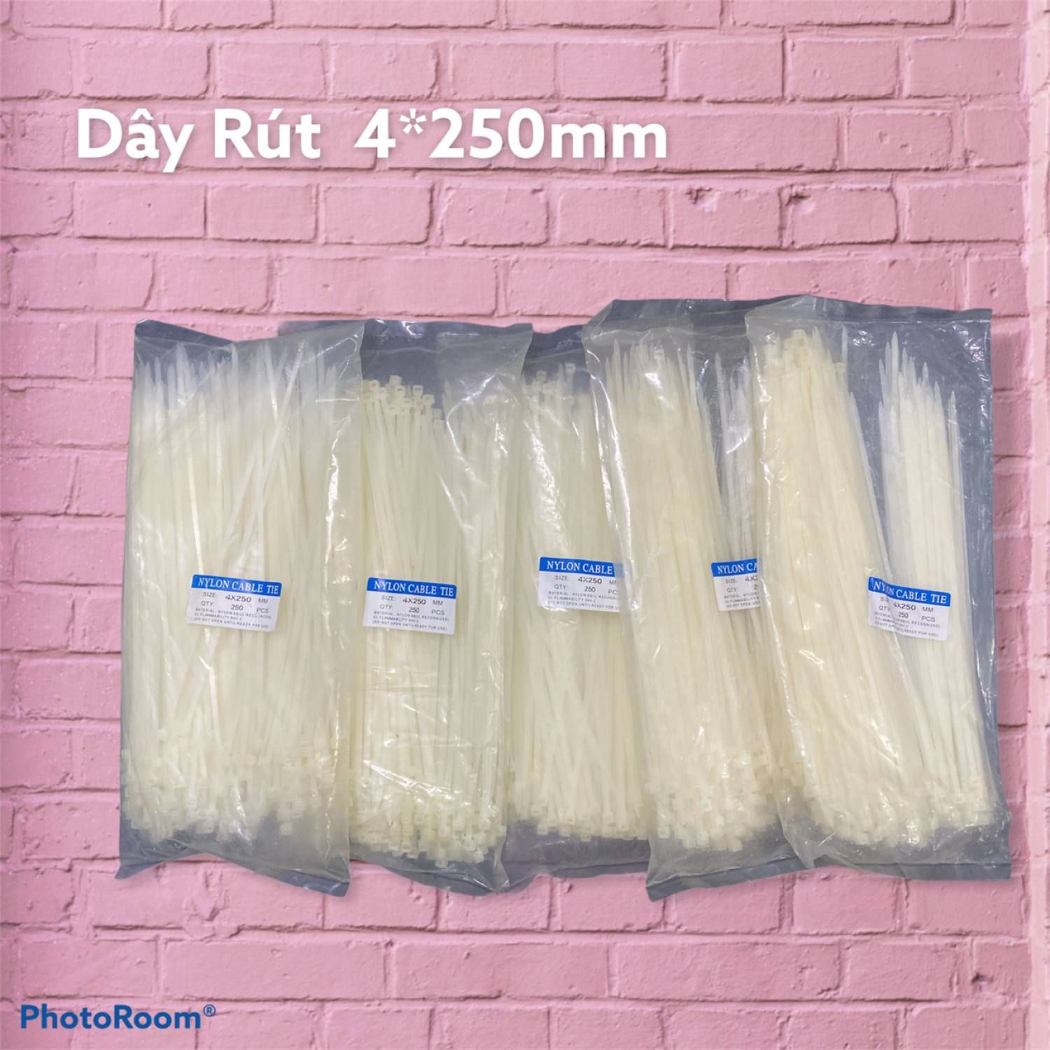 Dây rút nhựa 4*250mm ( ĐÓNG GÓI 1 BỊCH GỒM 250 SỢI DÂY RÚT )