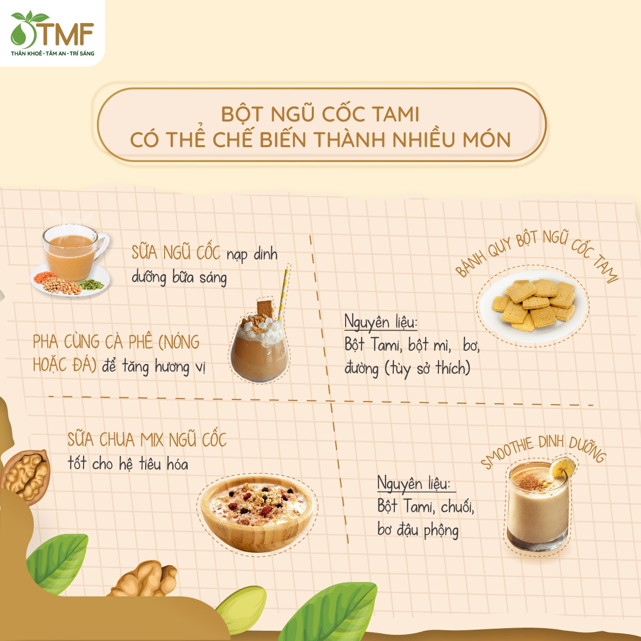 Bột Ngũ Cốc Tami (không đường)