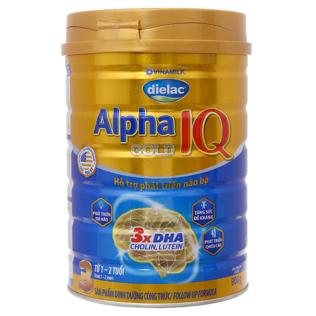 Sữa Bột Dielac Alpha Gold 3 - Lon 900g - Dành cho bé 1-2 tuổi - HSD luôn mới