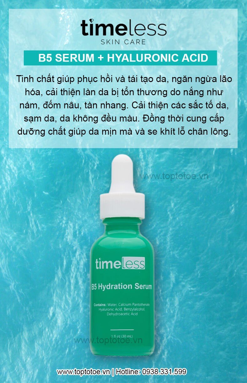 Tinh Chất Phục Hồi Da Timeless Vitamin B5 Hydration Serum