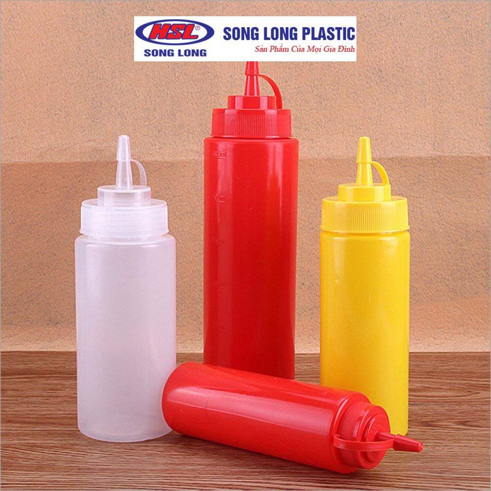 Chai đựng tương ớt dung tích 650ml Song Long - Shop giao màu ngẫu nhiên
