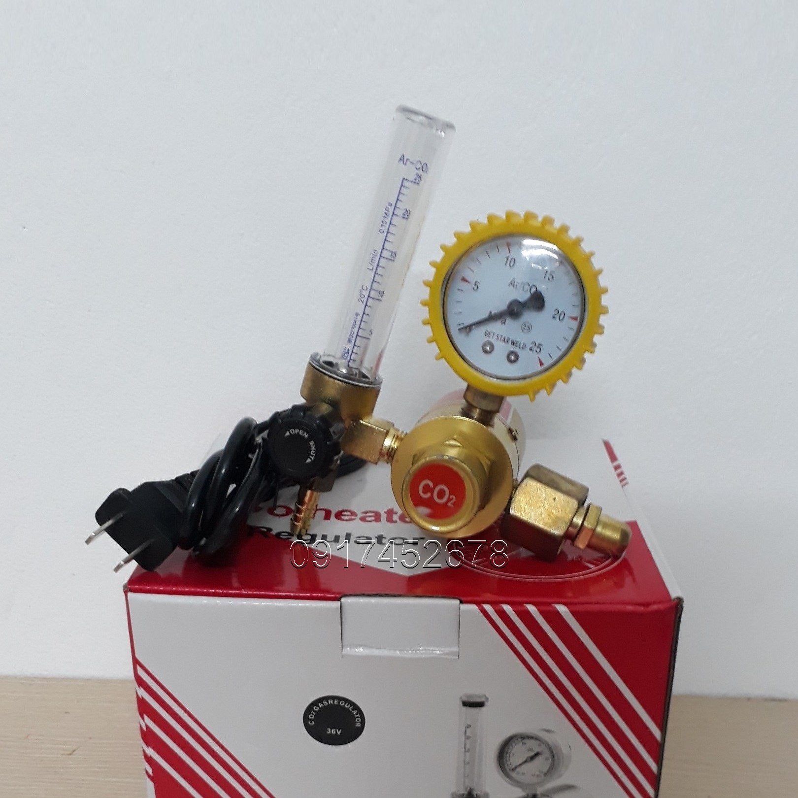 Đồng hồ co2 36v/220v - đồng hồ khí co2 dùng cho hàn mig