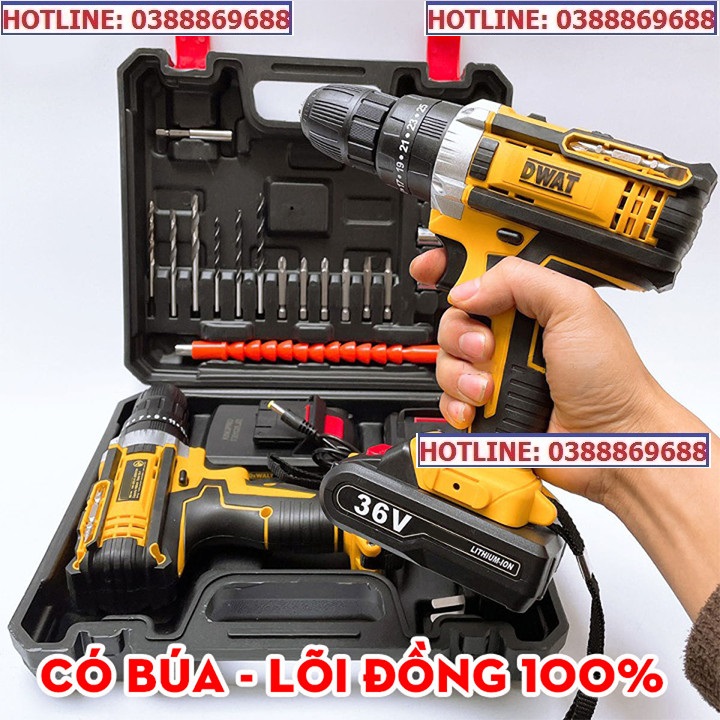 MÁY KHOAN PIN, BẮT VÍT CAO CẤP  36V , LÕI ĐỒNG 100%