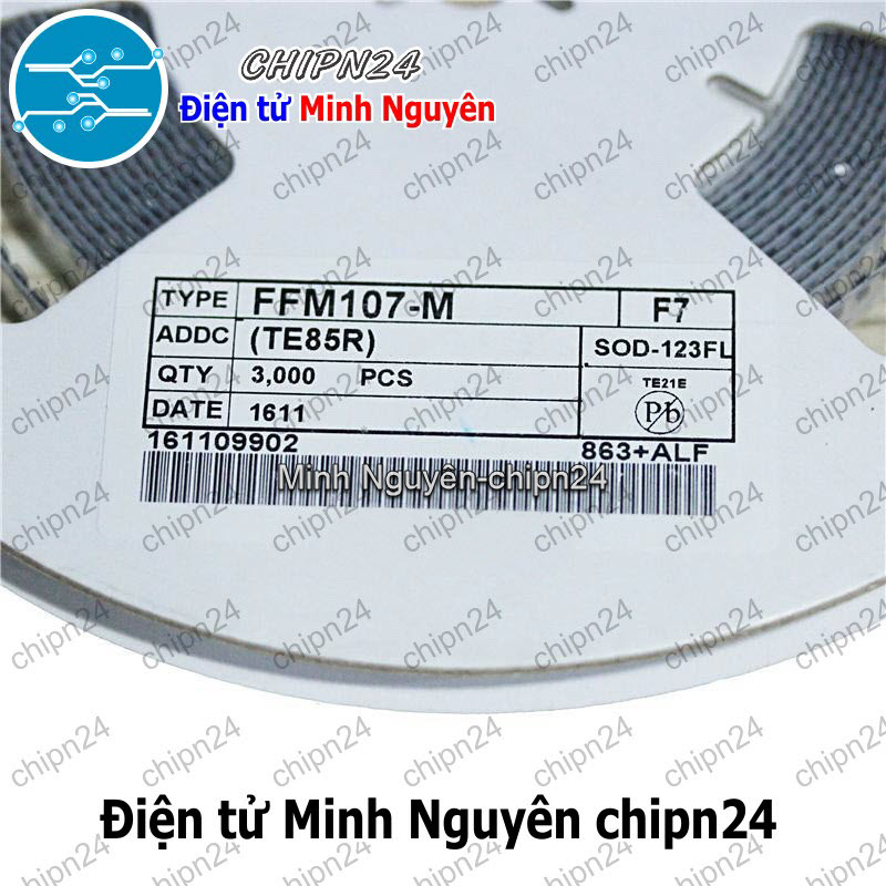[10 con] (G4.2) Diode Dán F7 1A 1000V (FR107 FFM107-M F7 SOD-123FL) (SMD) - HH005036