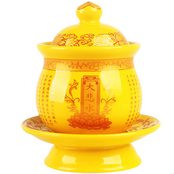 Chum ly nước có nắp Bàn thờ Phật (mẫu khắc kinh phật)