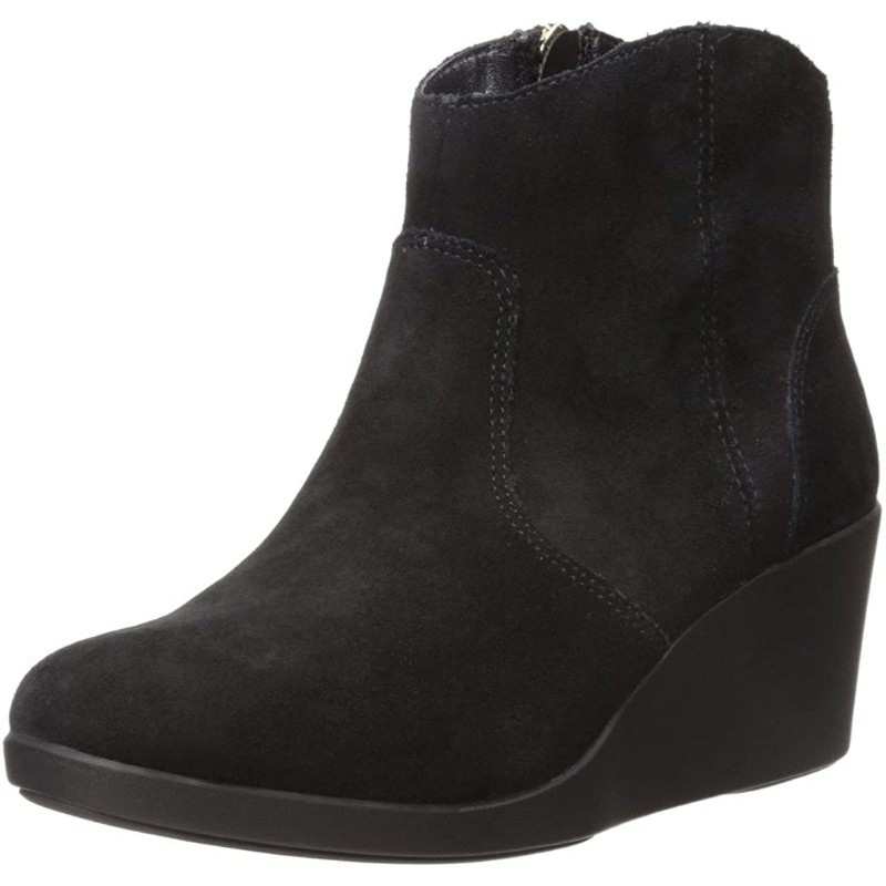 [Chính hãng] Crocs - Giày bốt da thời trang Leigh suede wedge bootie