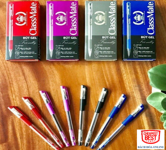 Bút Gel Classmate GP101 Xanh, Đen, Đỏ, Tím