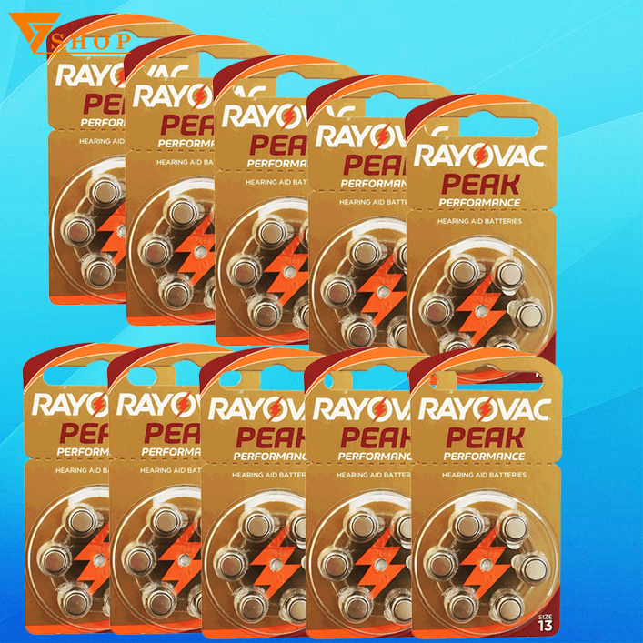 10 vỉ Pin máy trợ thính Rayovac PR48, Pin AG5, pin A13 ( vỉ 6 viên )