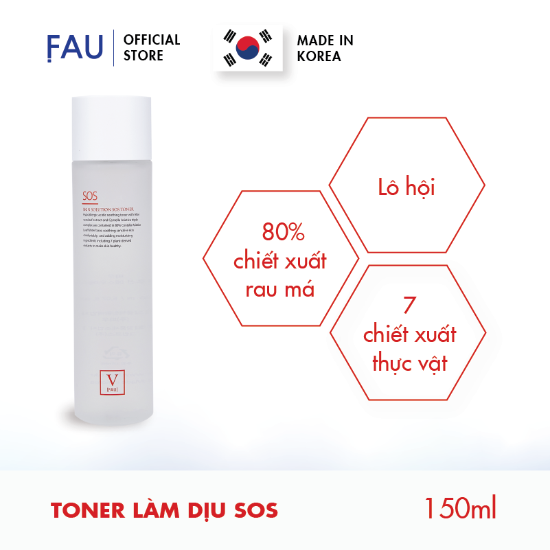 [FAU SOS TONER] – Toner làm dịu, giảm đỏ và phục hồi da (150ml)
