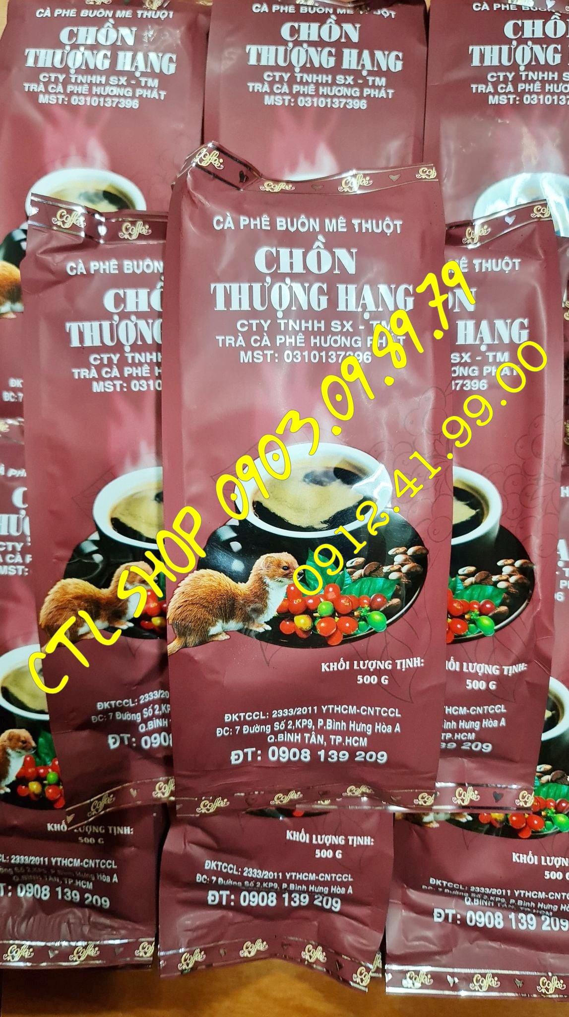 Cà Phê Chồn Thượng Hạng ( Đặc Biệt ) Gói 500gr