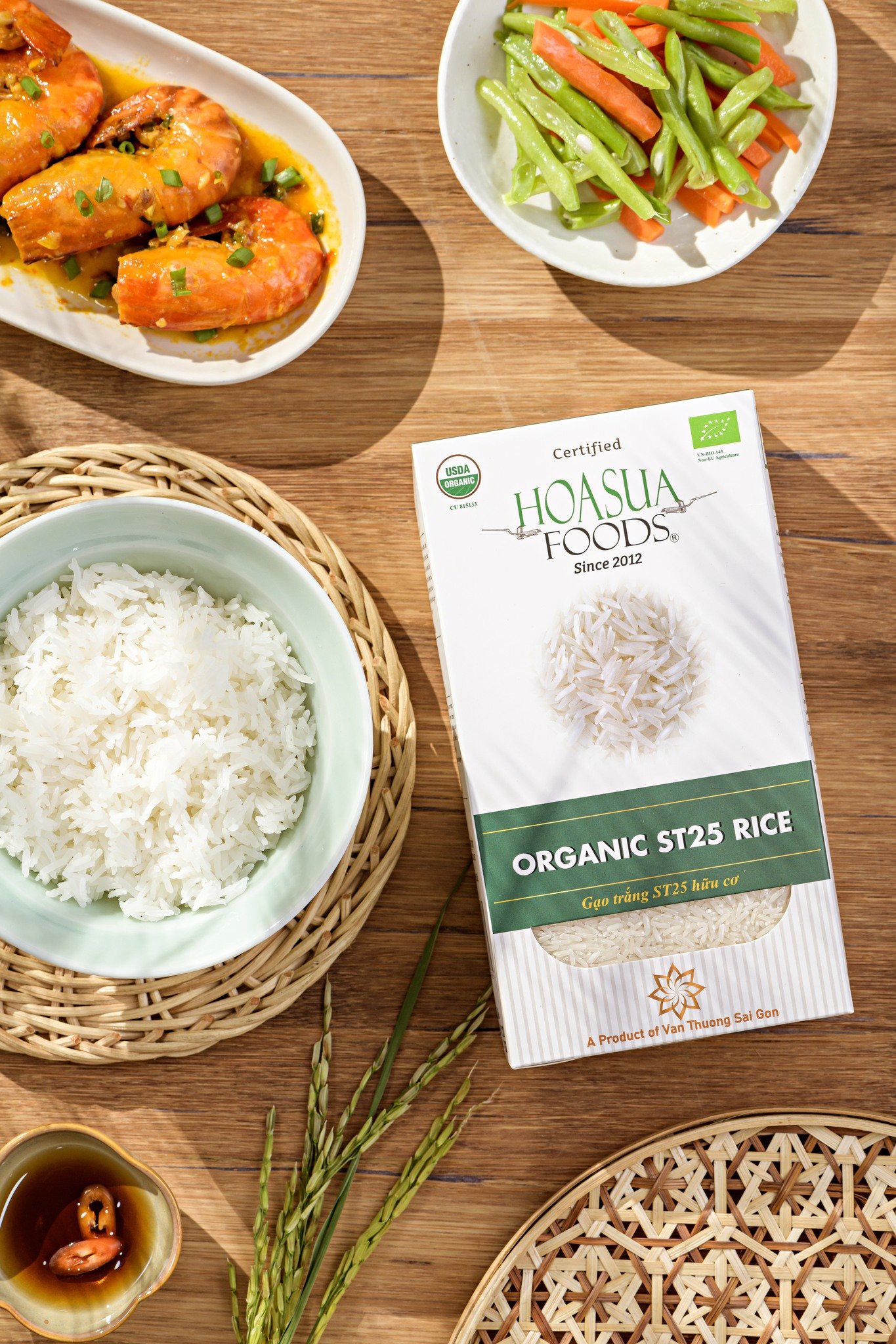 Gạo Trắng Hữu Cơ ST25 Hoa Sữa 1kg