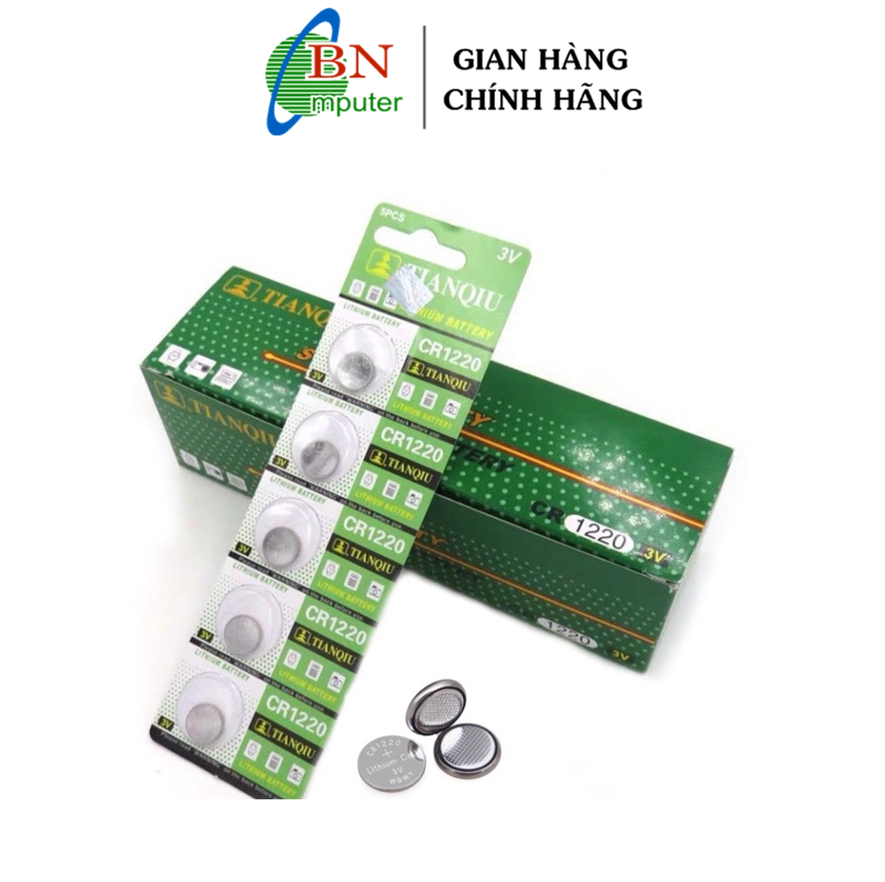 01 viên pin dành cho đầu ghi camera tianqiu cr1220 3v